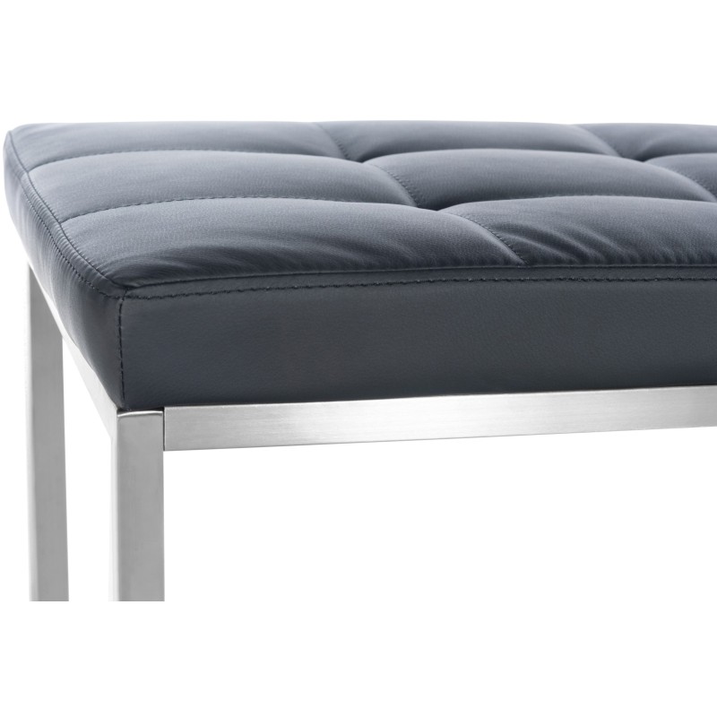 Tyylikäs Barci-penkki keinonahkainen monipuolinen istuinratkaisu teräsrungolla 100cm