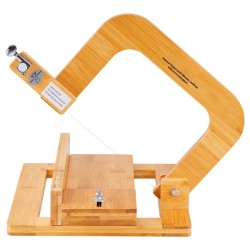 Saippualeikkuri bamburunko säädettävä paksuus 0–2 tuumaa ruostumaton teräslanka saippuapötköille