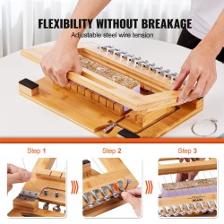 Saippualeikkuri bamburunko teräslanka leikkaa 1–12 1 tuuman palat saippua kynttilä juusto voi