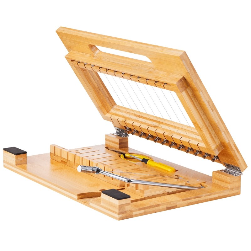 Saippualeikkuri bamburunko teräslanka leikkaa 1–12 1 tuuman palat saippua kynttilä juusto voi