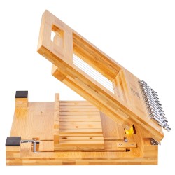 Saippualeikkuri bamburunko teräslanka leikkaa 1–12 1 tuuman palat saippua kynttilä juusto voi