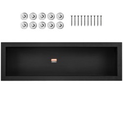 Suihkunišsi XPS-muovia 10 x 40,64 x 127 cm yksitasoinen musta valmiiksi vesieristetty