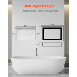 Upotettava suihkulokero XPS 40,6×50,8×10,2 cm siirrettävä välitaso vesitiivis musta