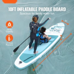 Ilmatäytteinen PVC SUP-lauta pituus 305 cm leveys 84 cm paksuus 15 cm