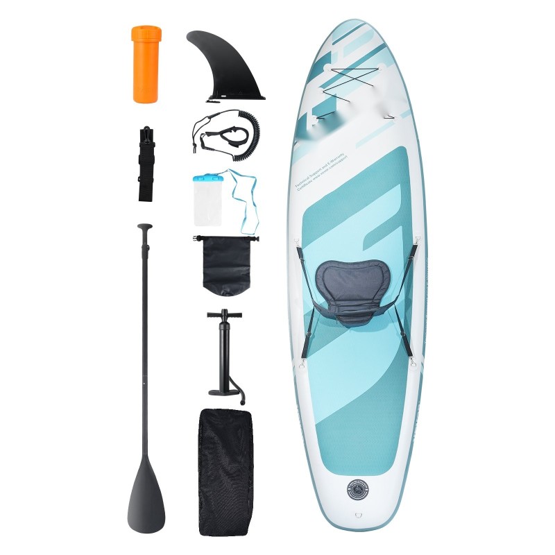 Ilmatäytteinen SUP-lauta PVC-materiaalista 3048×838×152 mm irrotettavalla istuimella nuorille ja aikuisille