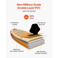 Ilmatäytteinen SUP-lauta sotilastason PVC-materiaali pituus 3,05 m istuin kantavuus 150 kg