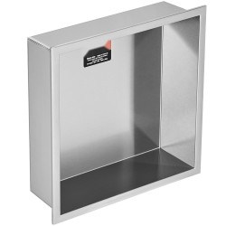 Seinään upotettava vesitiivis suihkutilahylly 304 ruostumaton teräs 33x33 cm