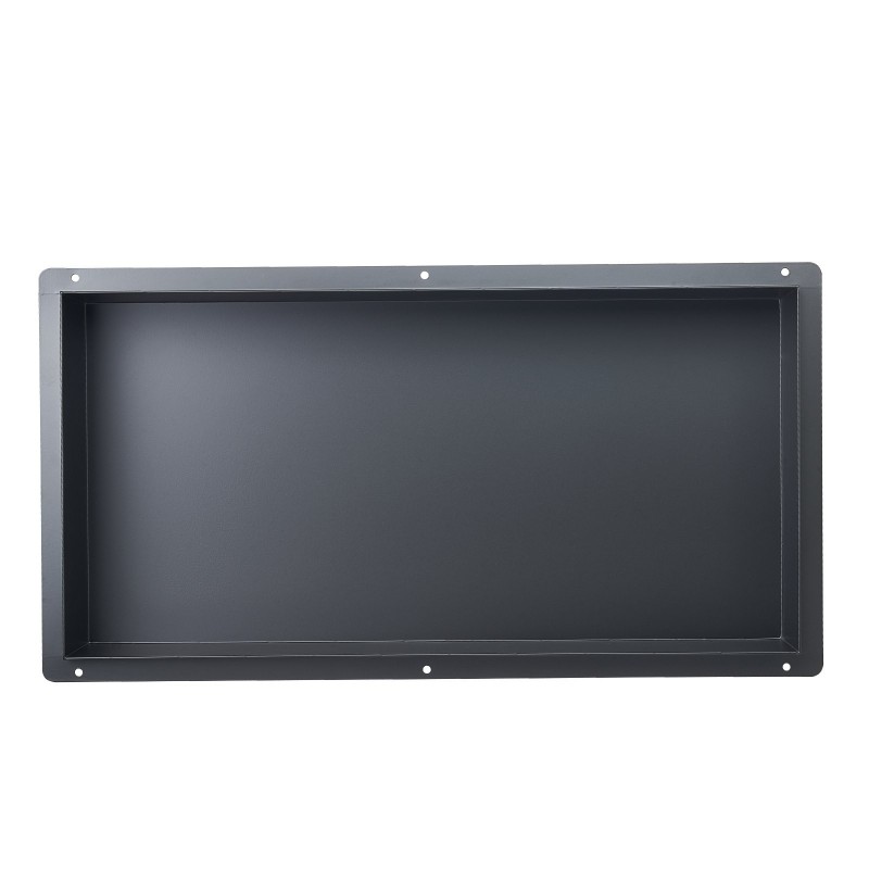 Upotettava kehyksetön seinälokero suihkuun 304 ruostumaton teräs 33x63,5x10,2 cm musta