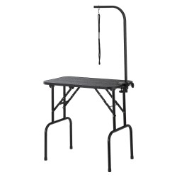 Trimmauspöytä ruostumattomasta teräksestä 808 x 460 mm taittuva pienille ja keskikokoisille koirille