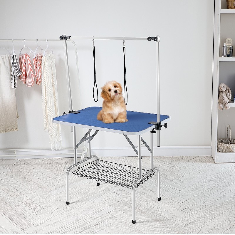 Trimmauspöytä ruostumaton teräs 915 x 610 mm taittuva keskikokoisille ja pienille koirille