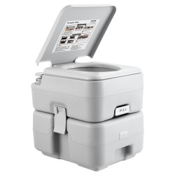 Kemiallinen kantokelpoinen matkailu-wc 20 L jätevesisäiliö 12 L vesitankilla 149,7 kg kantavuudella