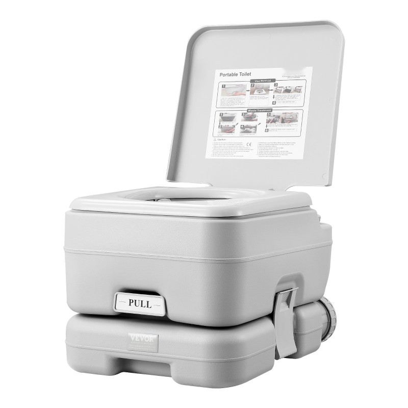 Kannettava WC 12 l jätesäiliöllä painehuuhtelulla vuotoa estävä irrotettava huuhtelusäiliö