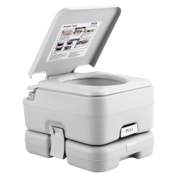 Kannettava WC 12 l jätesäiliöllä painehuuhtelulla vuotoa estävä irrotettava huuhtelusäiliö