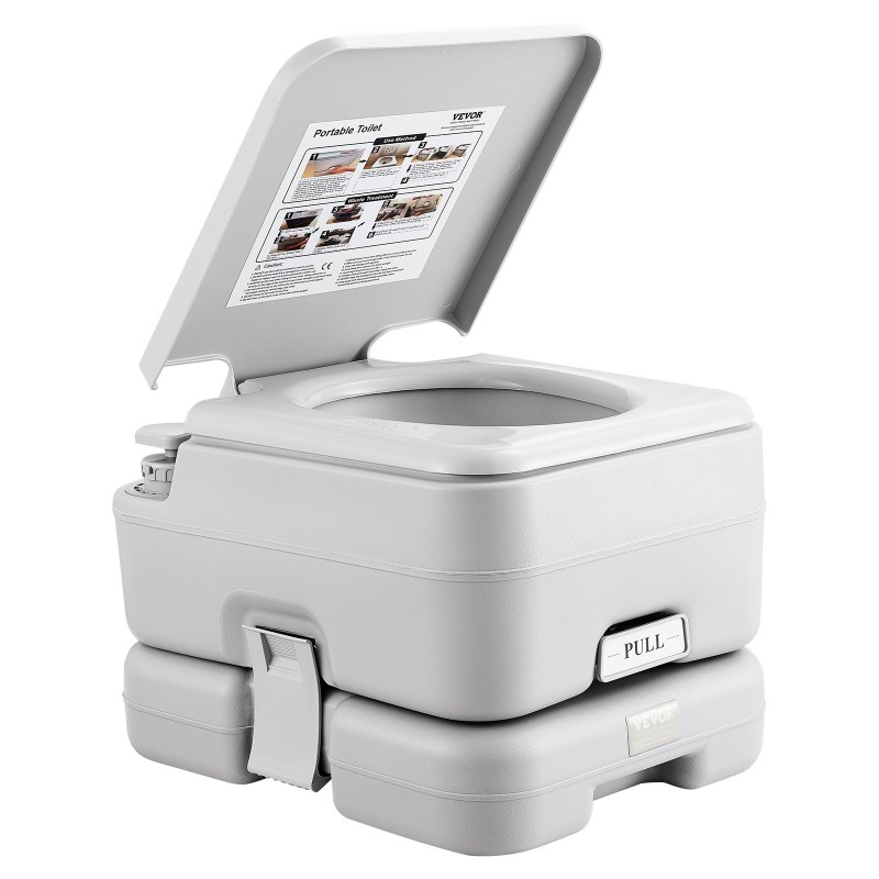 Kannettava WC 12 l jätesäiliöllä painehuuhtelulla vuotoa estävä irrotettava huuhtelusäiliö