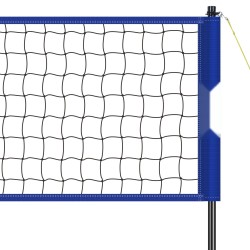 Lentopalloverkko kannettava ulkokäyttöön säädettävä korkeus terästolpat 21-säikeinen polyeteeniverkko mukana pallo pumppu