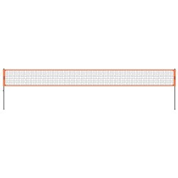 Kannettava ulkolentopalloverkkosetti säädettävällä korkeudella terästolpilla polyeteeniverkolla sisältää pallon pumpun ja