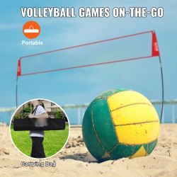 Kannettava vapaasti seisova lentopalloverkko 14 jalan leveä korkeus 7,4–8 jalan sisä- ja ulkokäyttöön