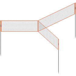 nelisuuntainen ulkoverkkosetti teräsrunko polyeteeniverkko säädettävä korkeus kahteen tasoon kantolaukku