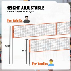 nelisuuntainen ulkoverkkosetti teräsrunko polyeteeniverkko säädettävä korkeus kahteen tasoon kantolaukku