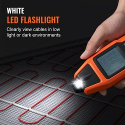 Maanalainen kaapelinhakija ABS-kotelolla, 12–600 V, enintään 2,5 m syvyys, 2000 m