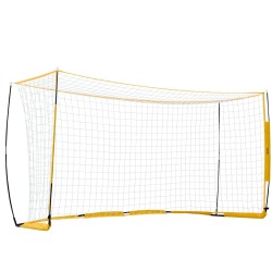 Jalkapallomaali teräs- ja lasikuiturunko PE-verkolla koko 12x6 pihalle ja harjoitteluun