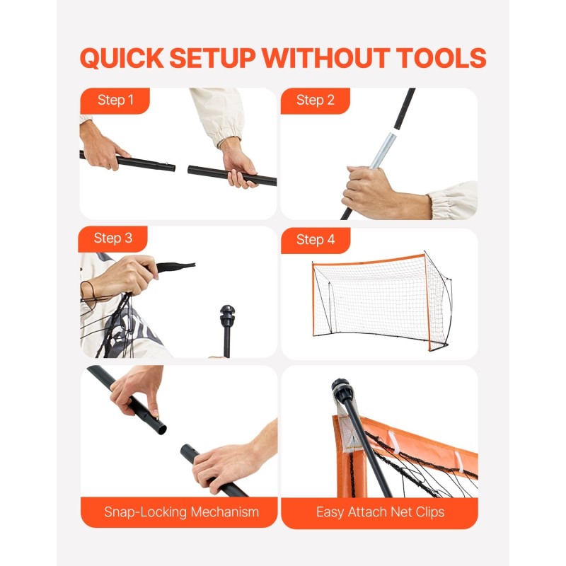 Jalkapallomaali 12x6 ft teräs- ja lasikuiturunko PE-verkko kuljetuspussi 6 maakiilaa