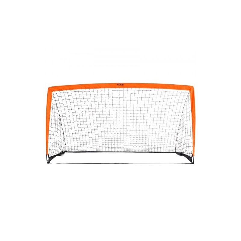 Kokoontaitettava jalkapallomaali lasikuiturunko Dacronverkko noin 6.5x3.25 jalkaa lapsille kantolaukulla