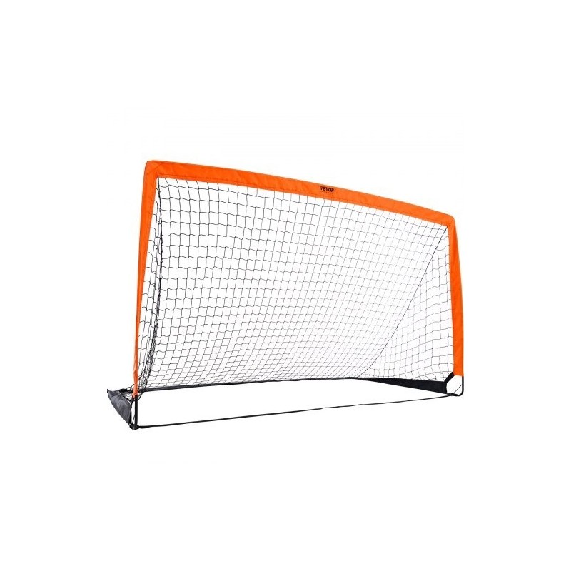 Kokoontaitettava jalkapallomaali lasikuiturunko Dacronverkko noin 6.5x3.25 jalkaa lapsille kantolaukulla