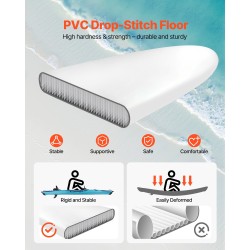 Ilmatäytteinen kajakki 2 henkilölle jäykkä PVC-pohja 318 kg kantavuus