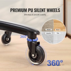 Toimistotuoli PU-nahkaverhoilu kaksikerroksinen pehmuste säädettävä lanneselän tuki vankka metallirunko