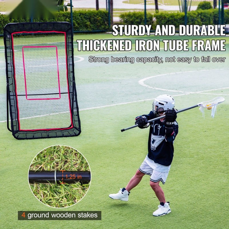 Palautusverkko teräsrunko 32 mm 1219x2134 mm säänkestävä monilajiharjoitteluun