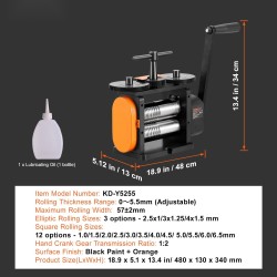 Valssauskone korujen valmistukseen teräs 57 mm levy neliölanka elliptinen lanka 0–5,5 mm