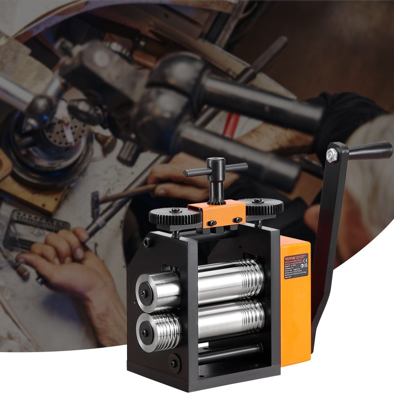 Valssauskone 76 mm kolmitoiminen levy neliölanka puolipyöreät profiilit 0,1–7 mm 1:2