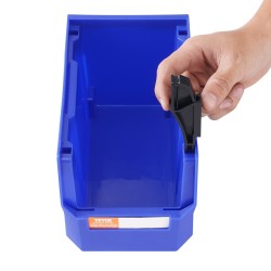 Pinoitettavat PP-muoviset säilytyslaatikot 276x139x128mm 12 kpl sininen ja punainen