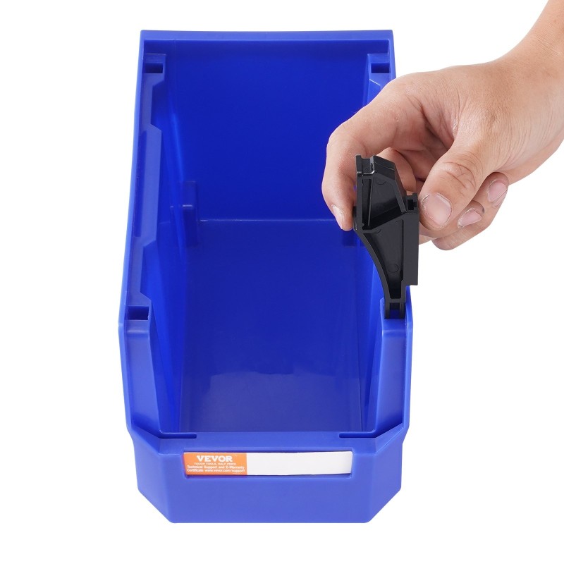 Pinoitettavat PP-muoviset säilytyslaatikot 276x139x128mm 12 kpl sininen ja punainen