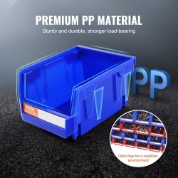 Pinottavat PP-muoviset säilytyslaatikot 137×105×78 mm 24 kpl ripustettavat sininen ja punainen