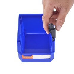 Pinottavat PP-muoviset säilytyslaatikot 137×105×78 mm 24 kpl ripustettavat sininen ja punainen