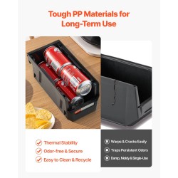 PP-muoviset pinottavat mustat laatikot 276x140x130 mm 8 kpl pienille osille