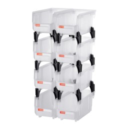 Pinottavat läpinäkyvät muovilaatikot PP muovi 276x140x130 mm 8 kpl
