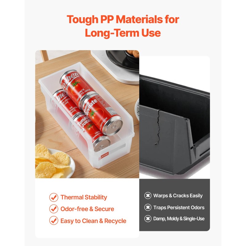 Pinottavat läpinäkyvät muovilaatikot PP-muovi 276x140x130 mm 8 kpl