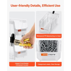 Pinottavat läpinäkyvät muovilaatikot PP-muovi 276x140x130 mm 8 kpl