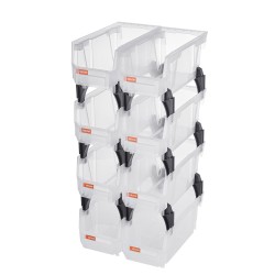Pinottavat läpinäkyvät muovilaatikot PP-muovi 276x140x130 mm 8 kpl