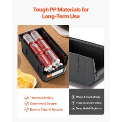 PP-muoviset pinottavat säilytyslaatikot koko 37,7×21,5×18 senttimetriä kuusi kappaletta musta