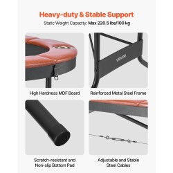 Taitettava soikea pokeripöytä 8 pelaajalle vihreä huopa pehmustetut reunat mukitelineillä metallijaloilla