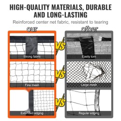 Pickleball-verkkojärjestelmä 670,6 cm PE-verkko metallirunkolla kuljetuslaukulla mailoilla ja palloilla