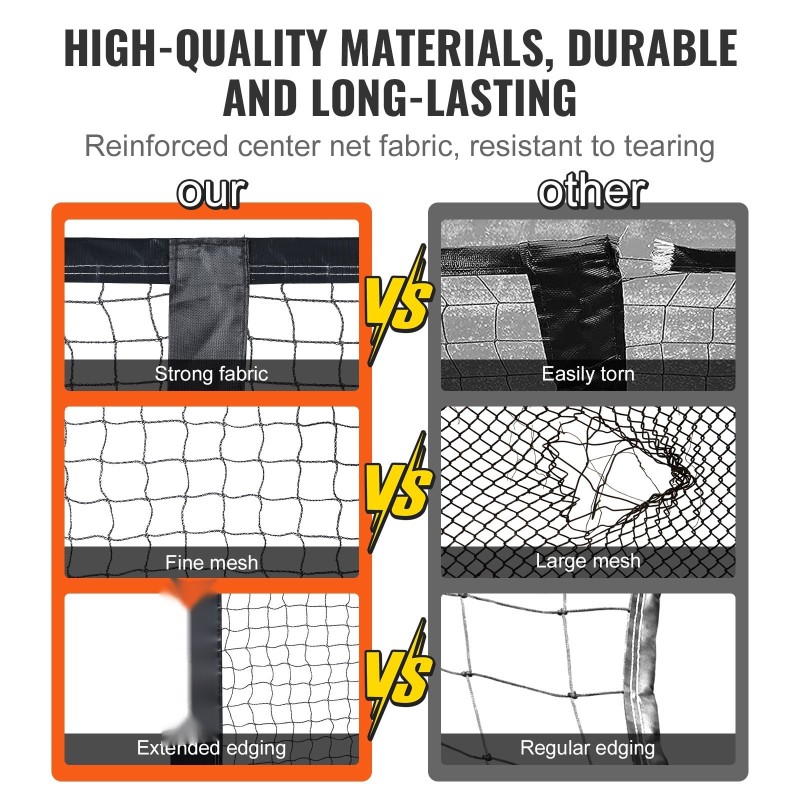 Pickleball-verkkojärjestelmä 670,6 cm PE-verkko metallirunkolla kuljetuslaukulla mailoilla ja palloilla
