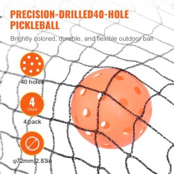 Pickleball-verkkojärjestelmä 670,6 cm PE-verkko metallirunkolla kuljetuslaukulla mailoilla ja palloilla