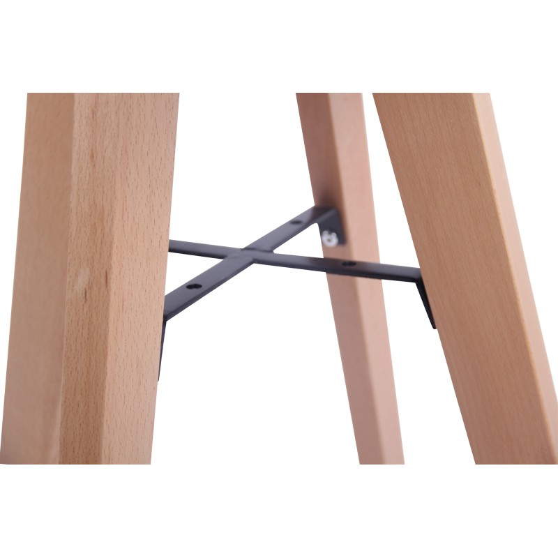 Pyöreä keittiöpöytä MDF-levyllä ja pyökkijalustalla