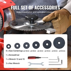 Pyörösahanterän teroitin 370 W 125 mm hiomalaikalla valurautarunko sopii 80–698 mm terille