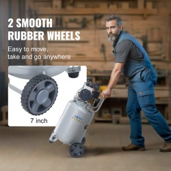 Öljytön ilmakompressori 49,2 l säiliö 2 hv 116 psi 230 V